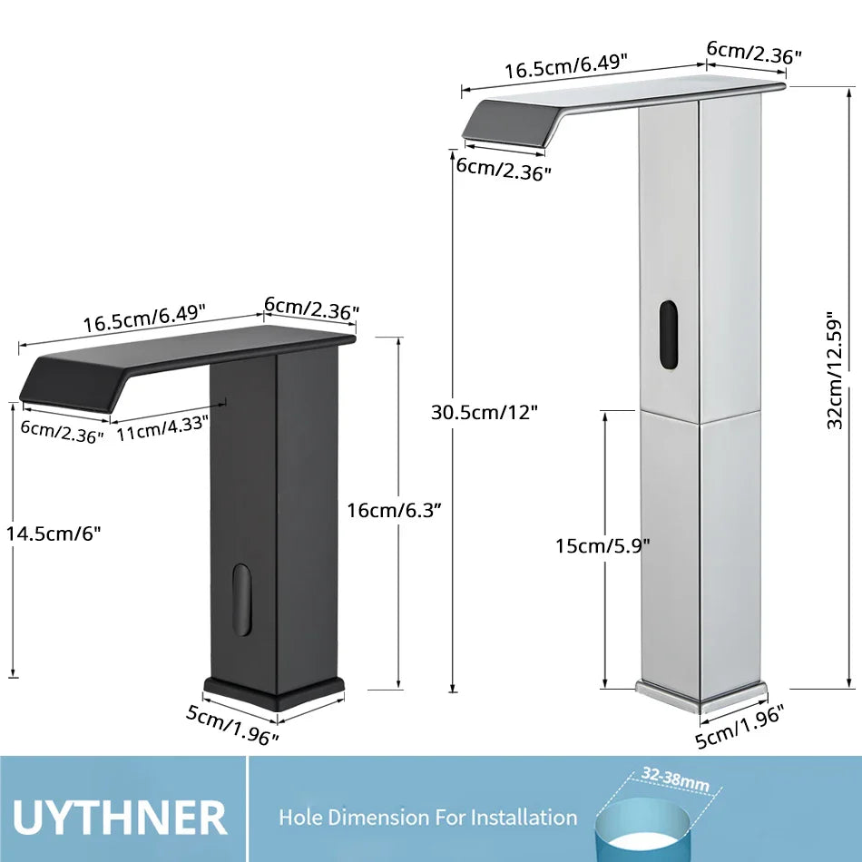 Afralia™ Smart Sensor Waterfall Faucet for Bathroom Basin
