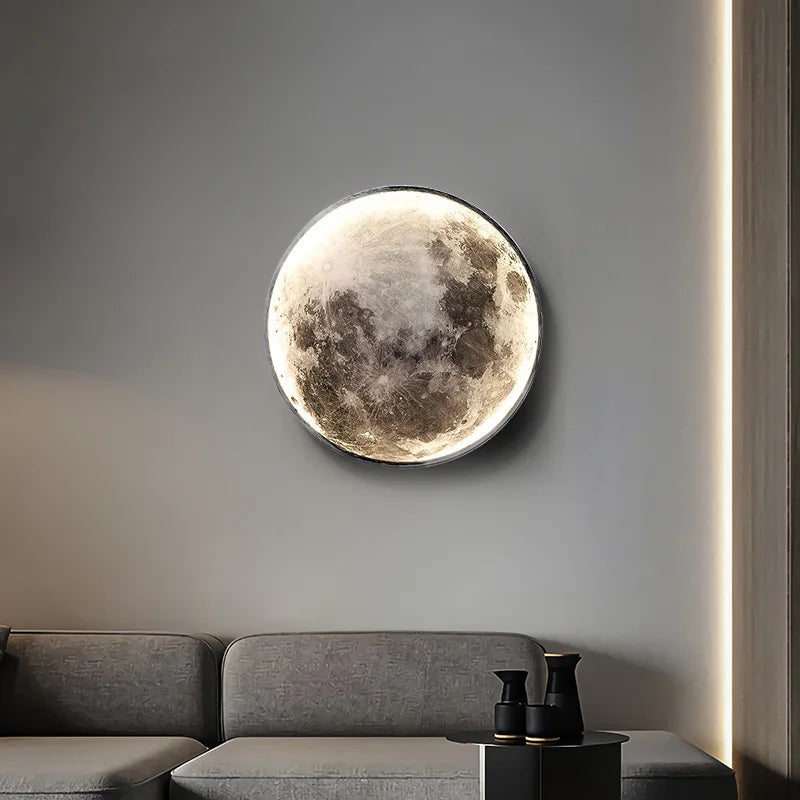 Afralia™ Moon LED Wall Lamps: Modern Indoor Lighting for Bedroom, Living Room, Hall Decoration.