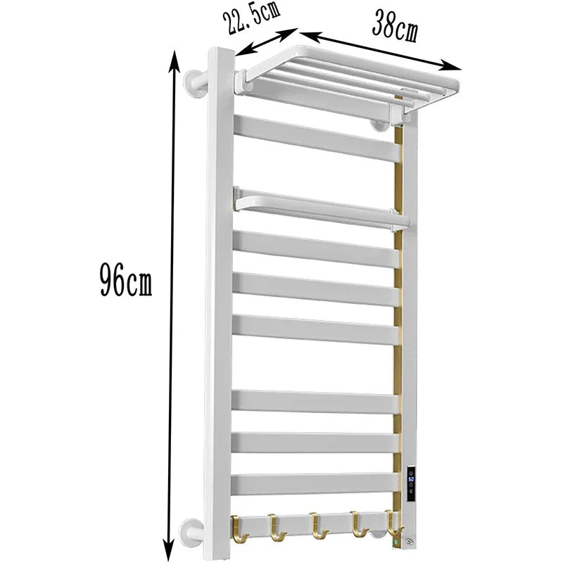 Afralia™ Electric Towel Radiator Warmer Rack for Smart Bathroom Storage and Heating