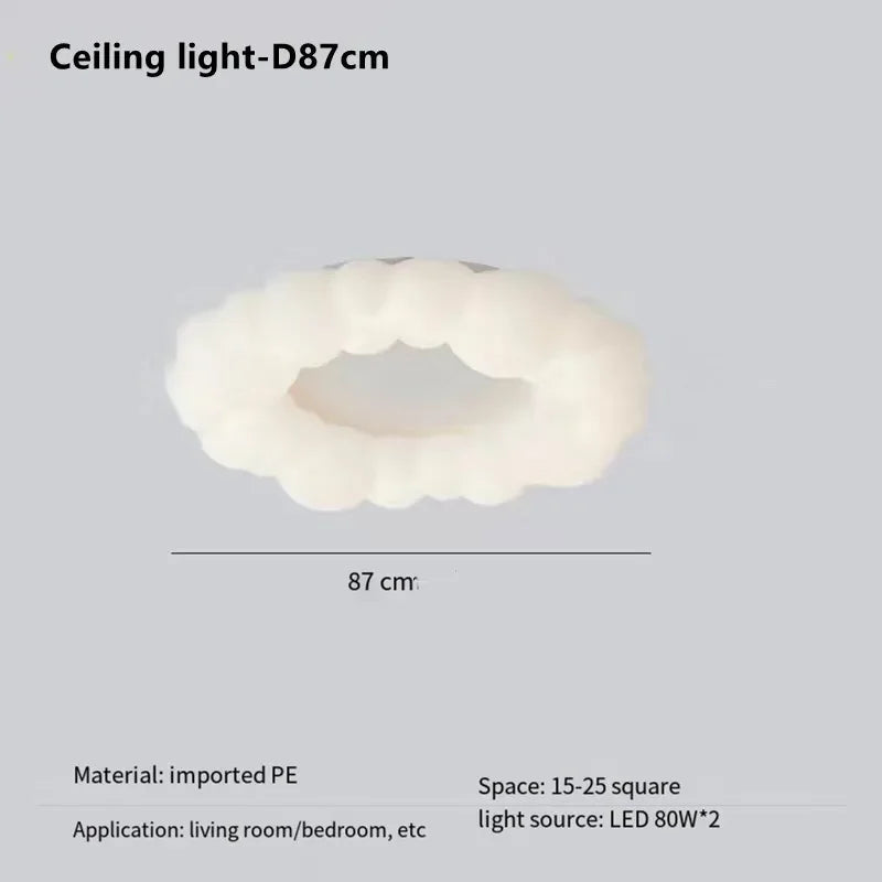 Afralia™ Nordic Cloud LED Chandelier Ceiling Lamp for Living Room & Bedroom
