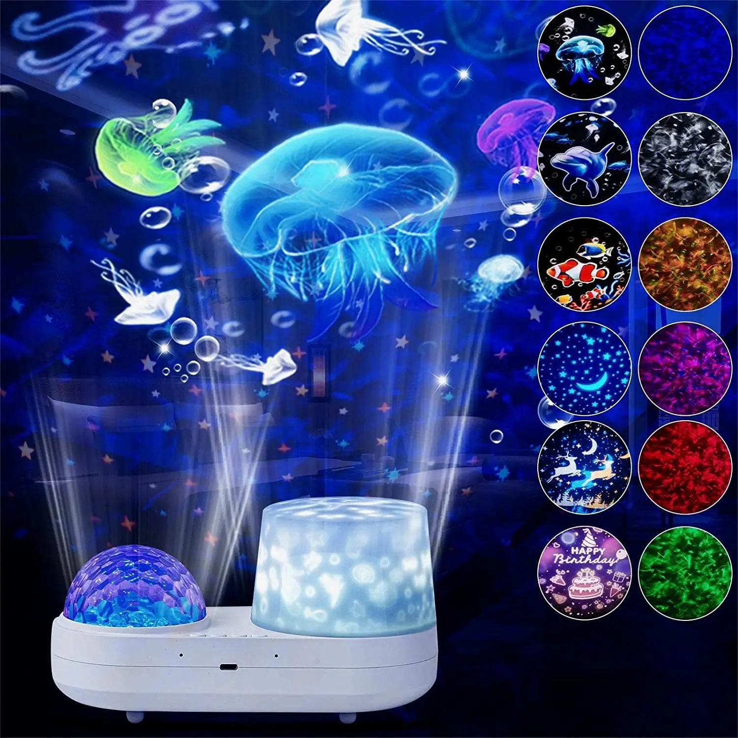 Afralia™ Ocean Star Sky Constellation Projector Night Light for Kids Baby Room
