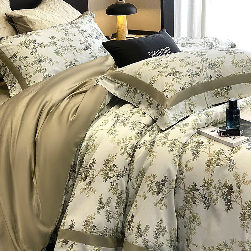 Afralia™ Silky Soft Breathable Luxury Bedding Set in Lyocell Cotton, Queen King Size