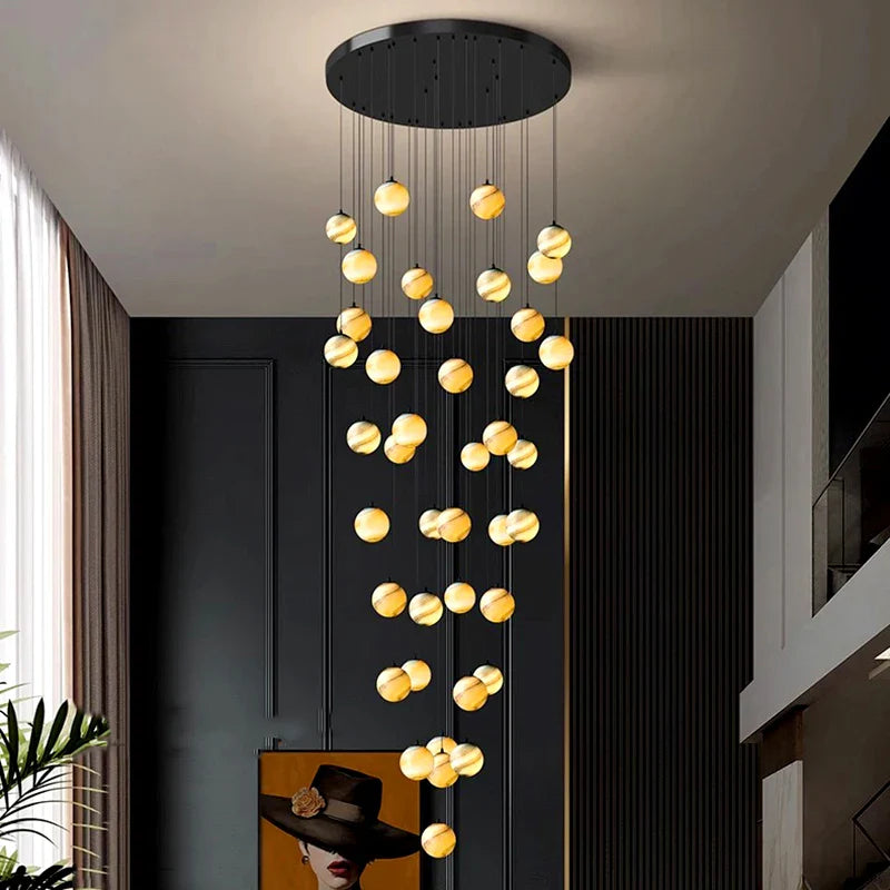 Afralia™ Modern Pendant Chandelier Ceiling Lamp for Indoor Living Room Lighting