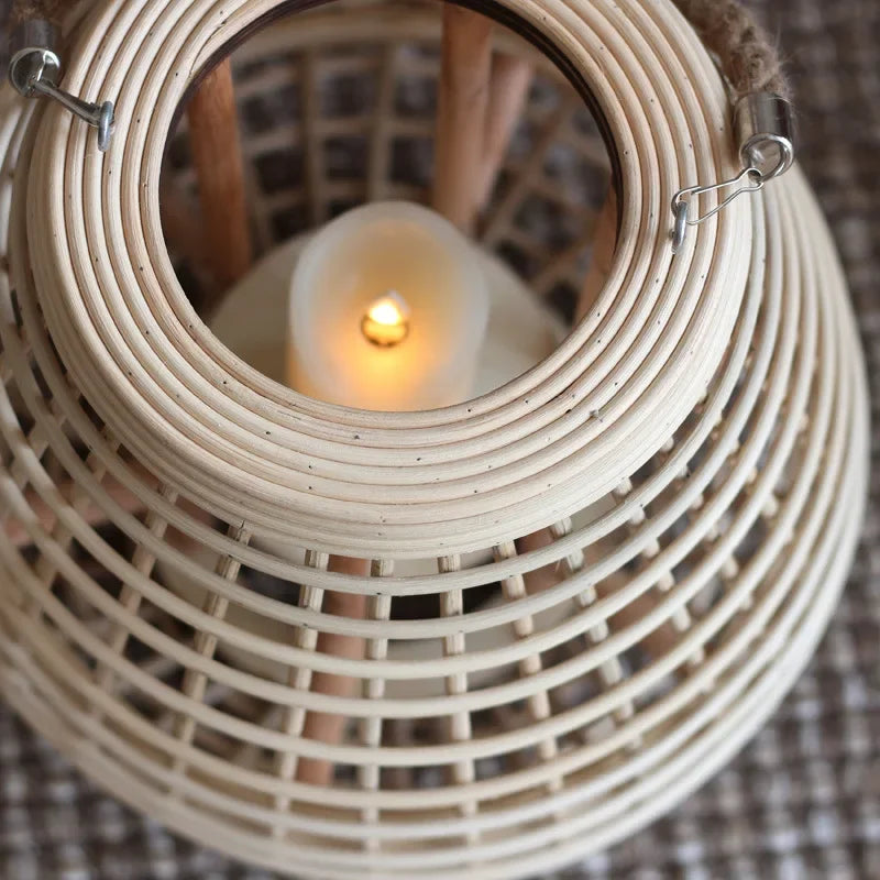 Afralia™ Wood Stand Candle Holders Japanese Nordic Style Lantern Modern Home Decor