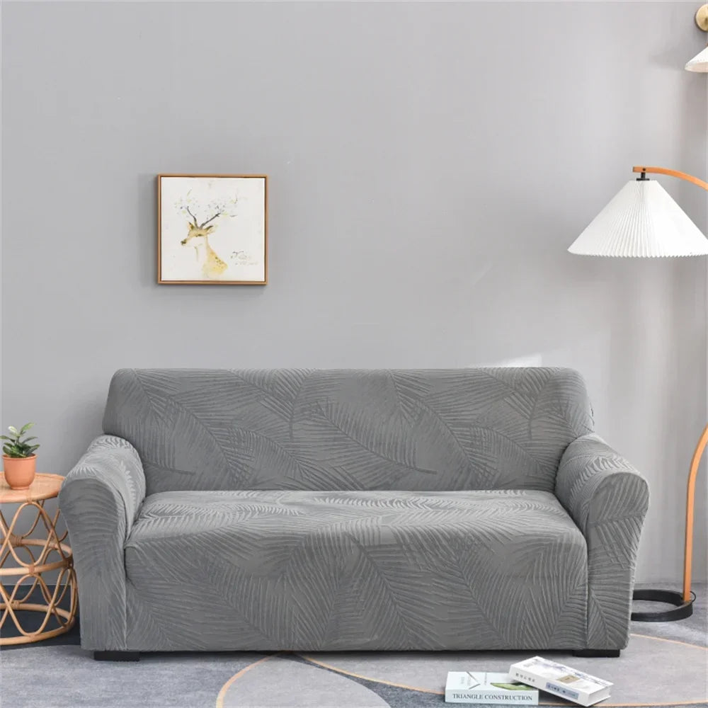 Afralia™ Waterproof 12 Colors Spandex Sofa Cover Slipcover with Leaf Pattern