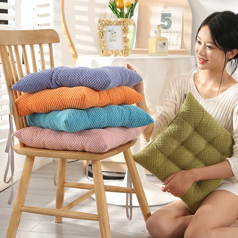 Afralia™ Nordic Solid Chair Cushion: Comfortable, Breathable, Non Slip - Home & Office Hip Support