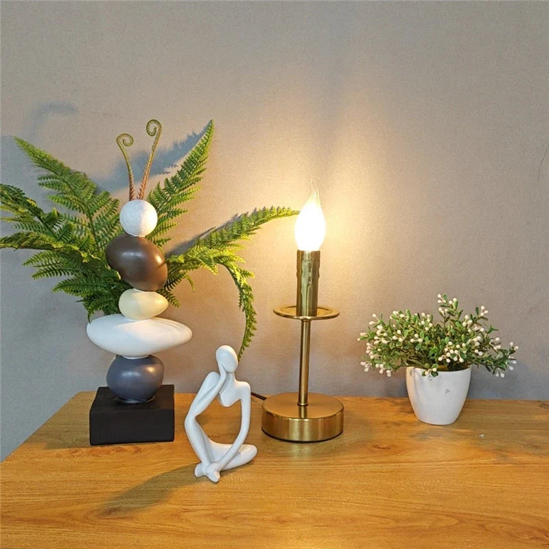 Afralia™ Industrial Retro Candle Floor Lamp for Living Room Bedroom Study