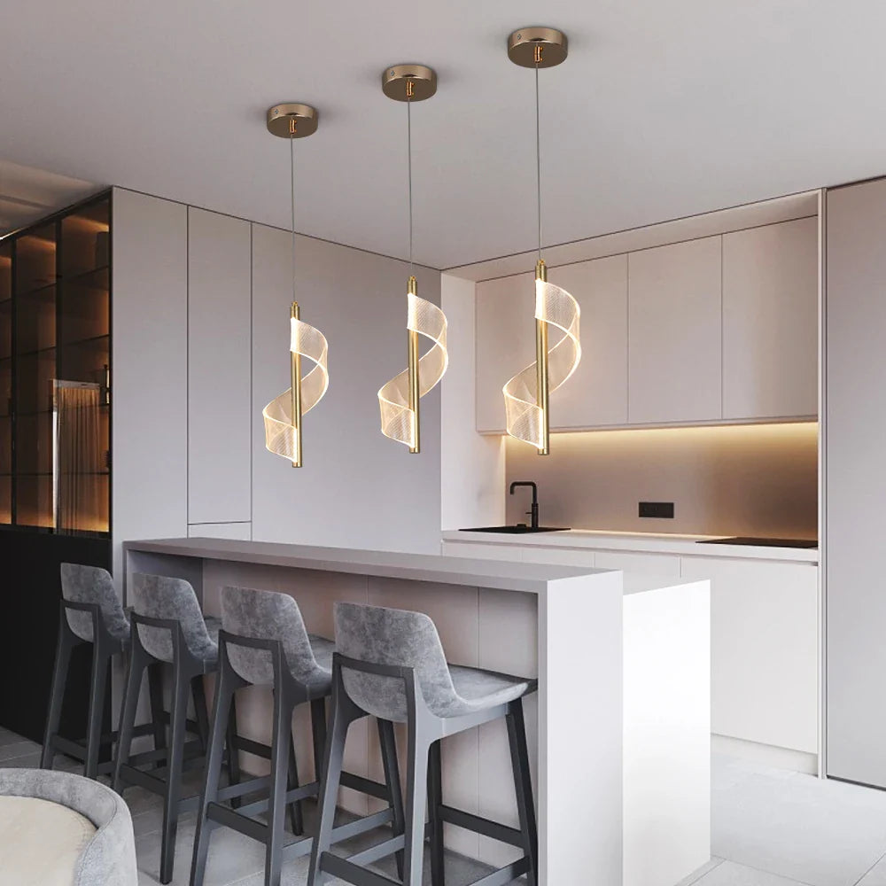 Afralia™ LED Pendant Chandelier Ceiling Lamp for Living Room Dining Kitchen Home Decor