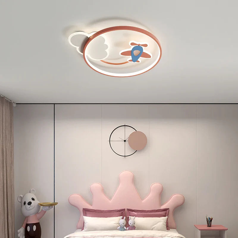 Afralia™ Kids Room LED Ceiling Chandelier Modern Nursery Study Hanging Lamp