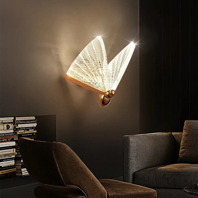 Afralia™ Nordic Butterfly Wall Lamp for Home Bedroom Living Room Décor