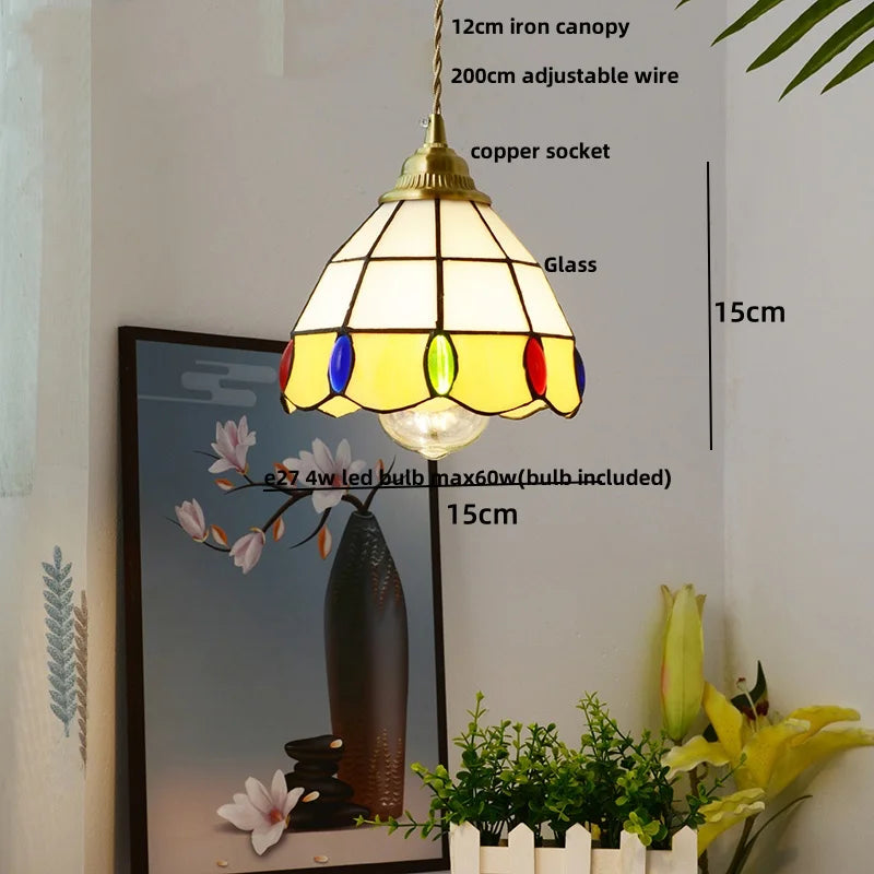 Afralia™ Blue Glass LED Pendant Lamp - Nordic Modern Hanging Light
