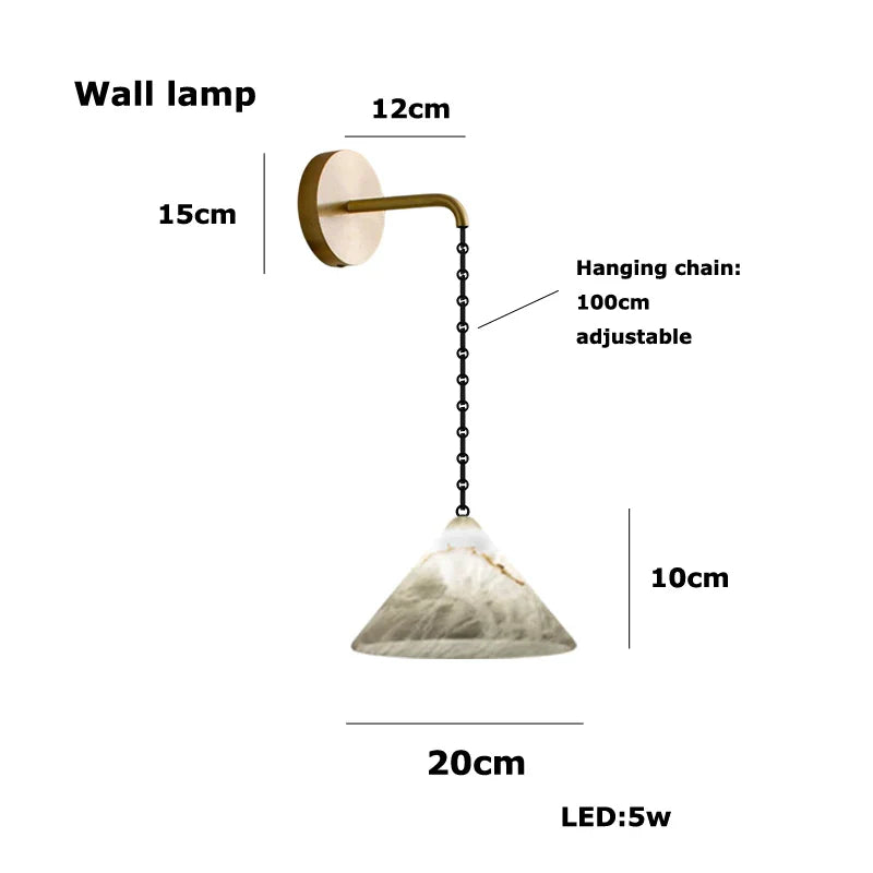 Afralia™ Gold Black Pendant Chain LED Lucite Chandelier - Indoor Bedroom Ceiling Light Fixtures