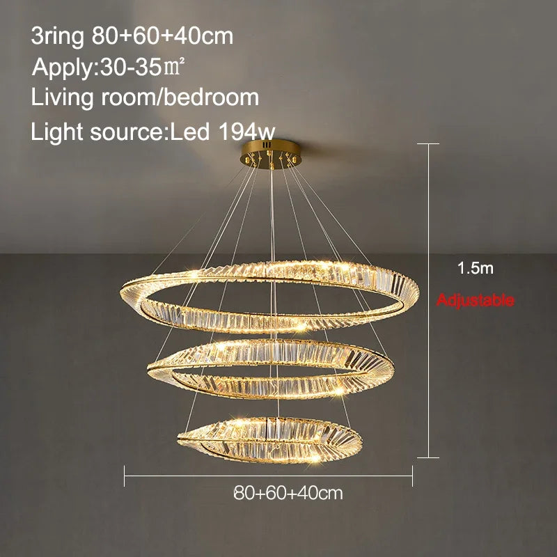 Afralia™ Crystal Pendant Chandelier: Elegant Lighting for Home Decor