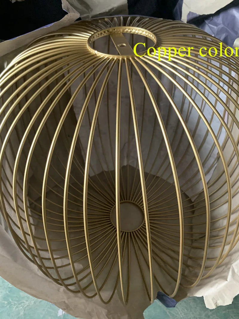 Afralia™ Spokes Bird Cage Pendant Light for Creative Interior Lighting