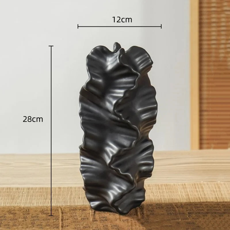 Afralia™ Ceramic Vase for Home Decor, Irregular Patterns, Handcrafted Flower Arrangement Accessory