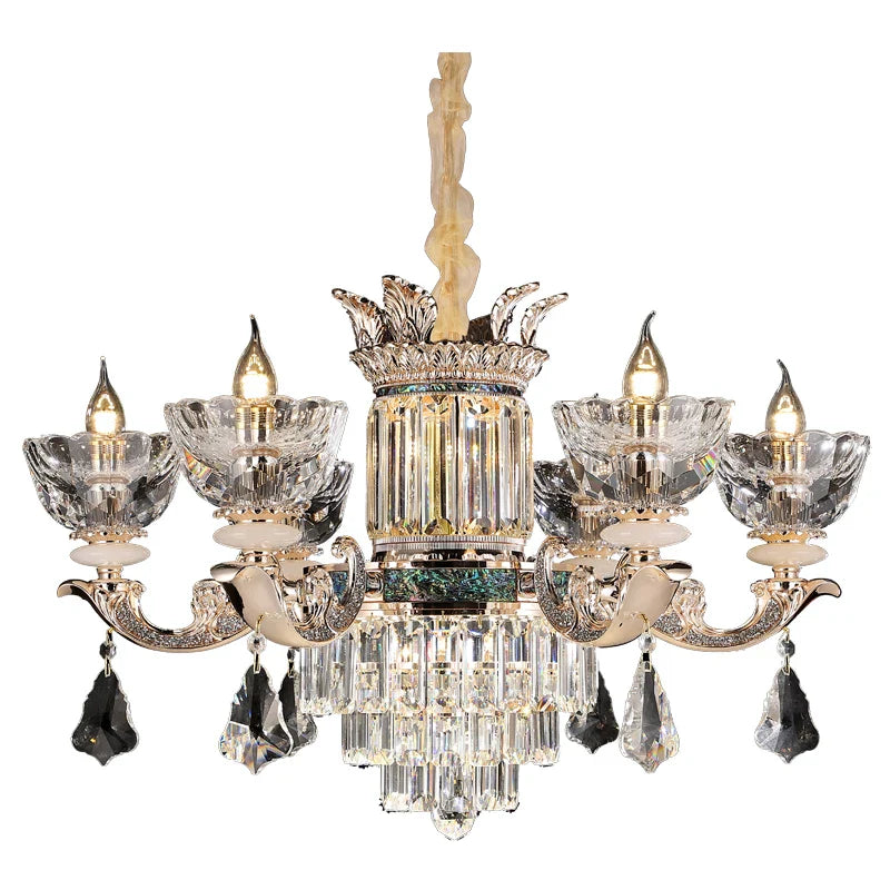 Afralia™ Duplex European Crystal Chandelier for Staircase with Hollow Design