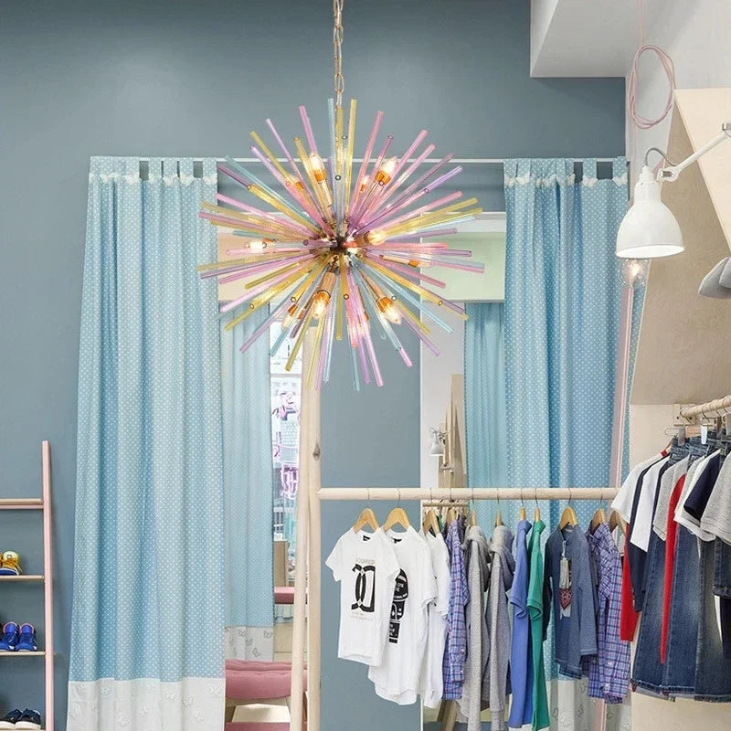 Afralia™ Dandelion Chandelier: Colorful LED Pendant Lamp, Modern and Personalized Fashion