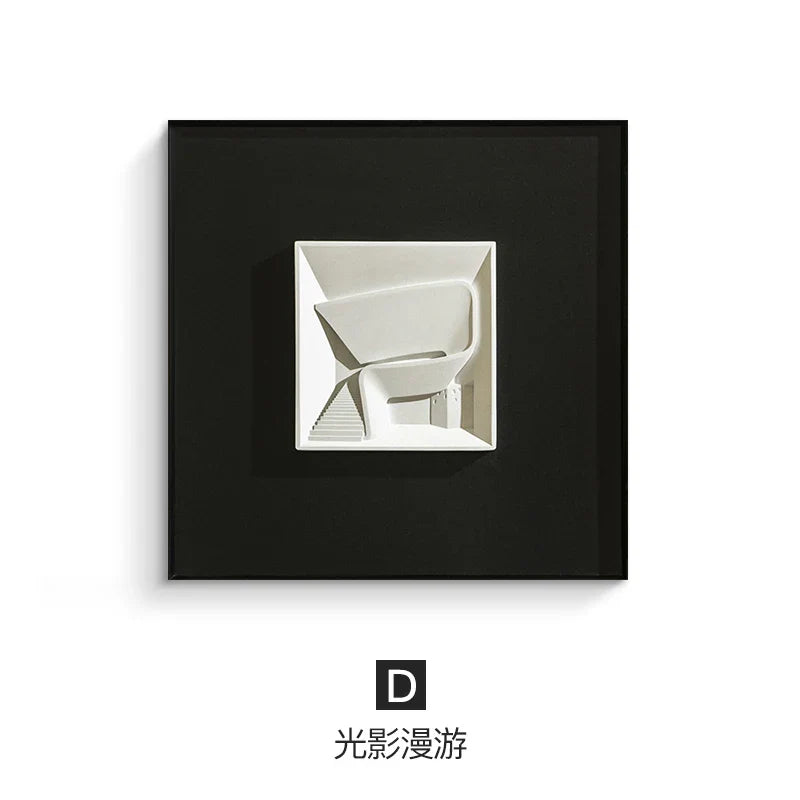 Afralia™ Abstract Geometric Wall Decoration Square Mural Room Accessories