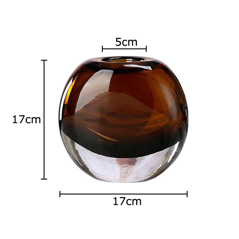 Afralia™ Delicate Glass Vase for Floral Arrangement and Room Decor