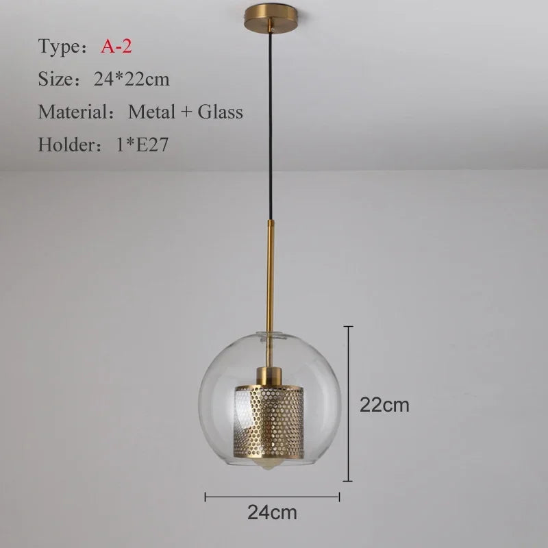 Afralia™ Nordic Glass Pendant Light for Kitchen Coffee Bar Dining