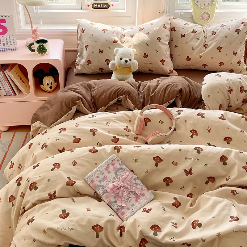 Afralia™ Floral Printed Cotton Quilt Cover Sets - Soft & Breathable Bedclothes