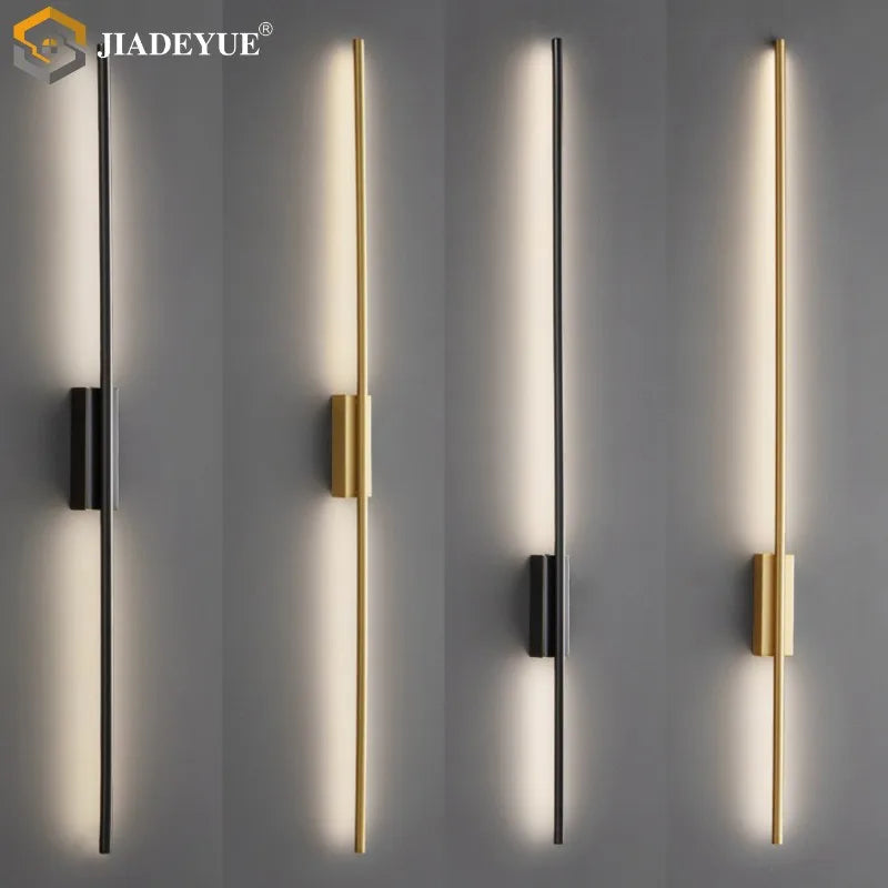 Afralia™ LED Strip Copper Wall Lamp for Living Room Bedroom Corridor Hallway