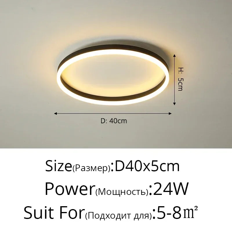 Afralia™ Circular LED Ceiling Lights for Home Decor and Indoor Lighting