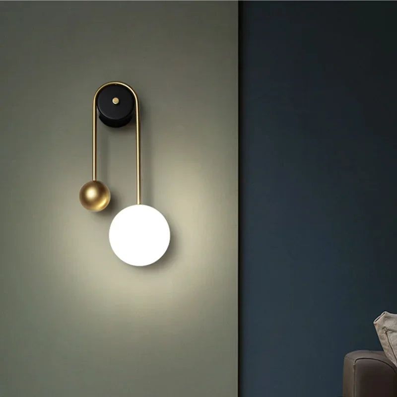 Afralia™ Modern Nordic Wall Sconce for Living Room Bed Room LED Wall Light