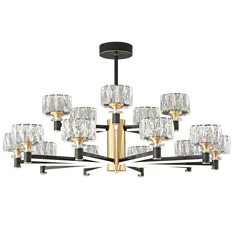 Afralia™ Crystal Chandelier Modern Luxury Light for Living Hall Dining Bedroom