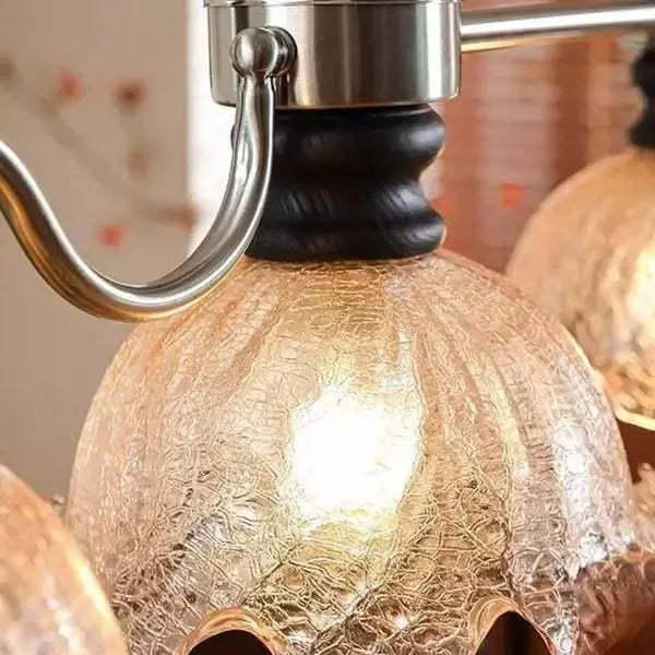 Afralia™ Lily Glass Pendant Light Chandelier - Vintage French Nordic Style, LED, Living Room.