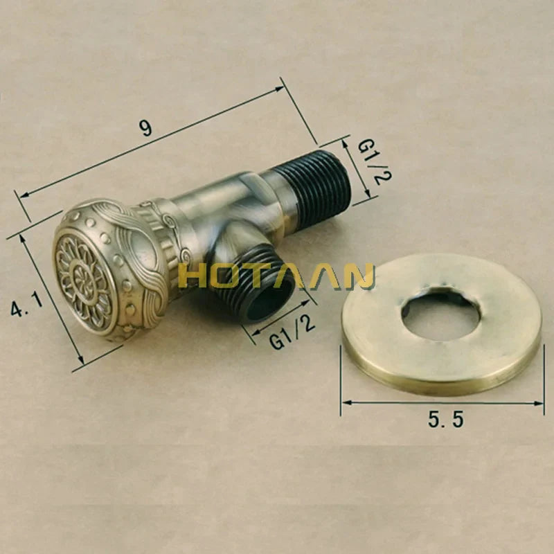Afralia™ Brass Triangle Valve Bathroom Accessory 1/2*1/2 Angle Valves YT-5168