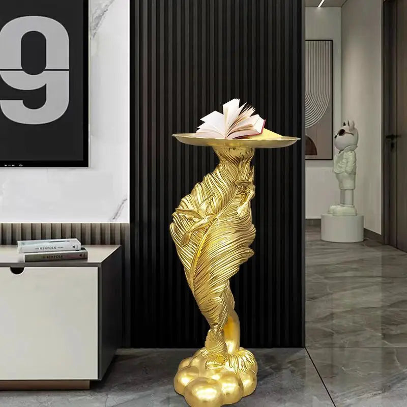 "Afralia™ Feather Floor Decoration for Living Room, TV Cabinet, Sofa & Housewarming"