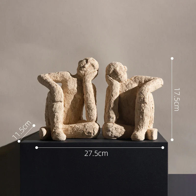 Afralia™ Abstract Resin Figurine Sculpture Handicrafts Decorative Ornaments