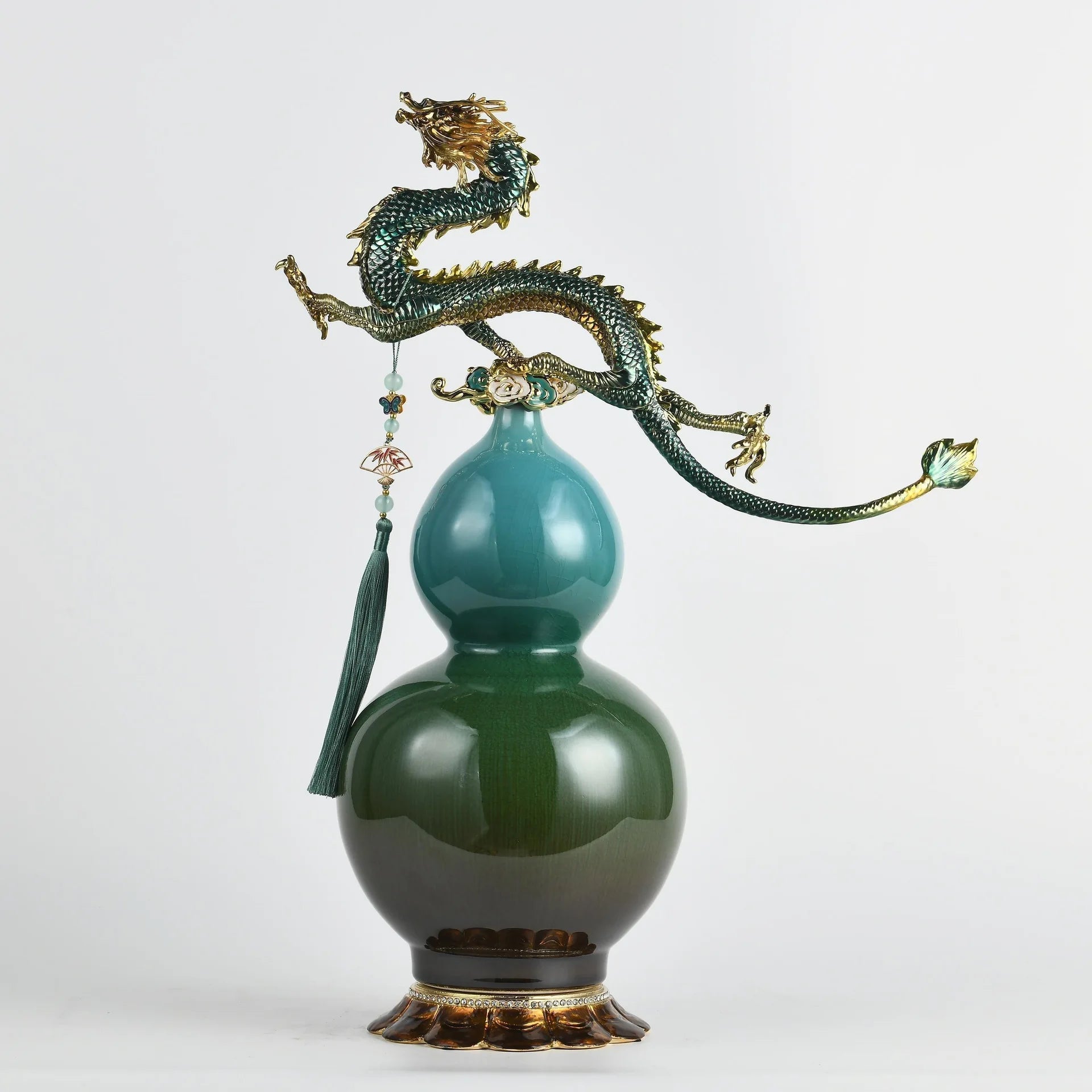 Afralia™ Chinese Dragon Phoenix Decor for Wine Cabinet Porch Study, Modern Home Gift