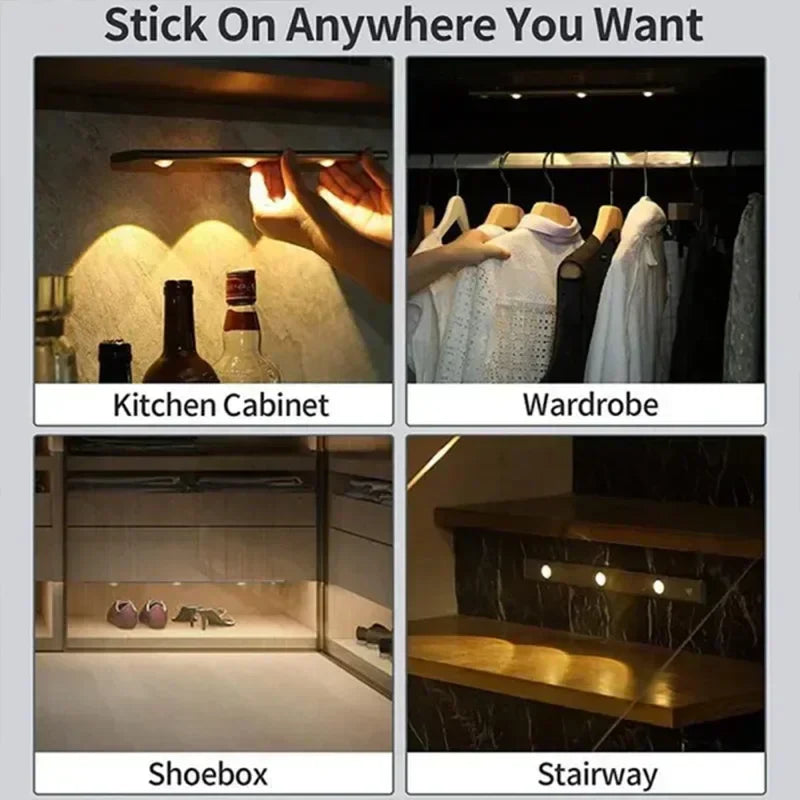 Motion Sensor LED Night Light for Kitchen and Wardrobe by Afralia™