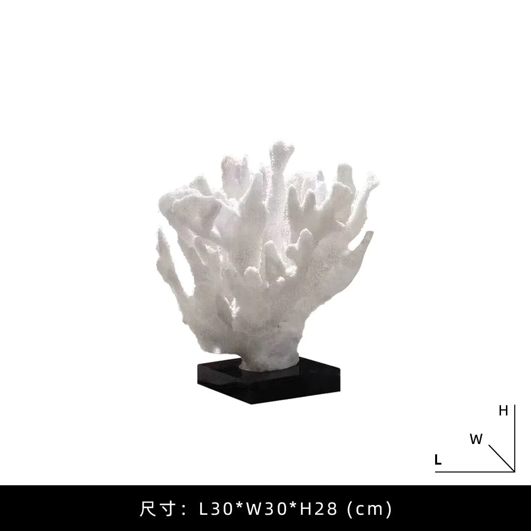 Afralia™ Coral Tree Resin Sculpture Home Decor Figurine & Handicrafts