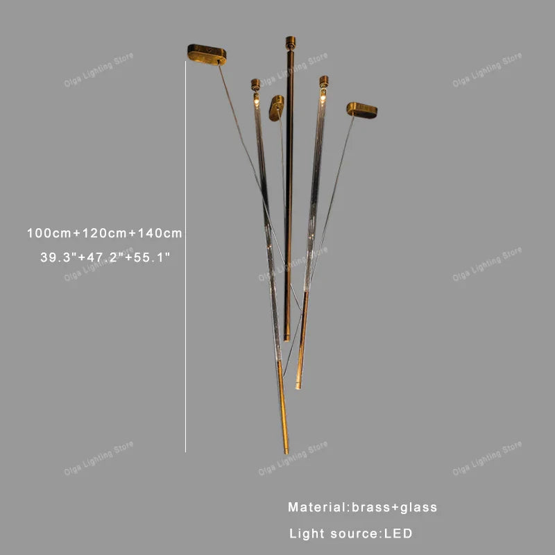 Afralia™ Luxury LED Long Strip Light for Living Room Art Decor