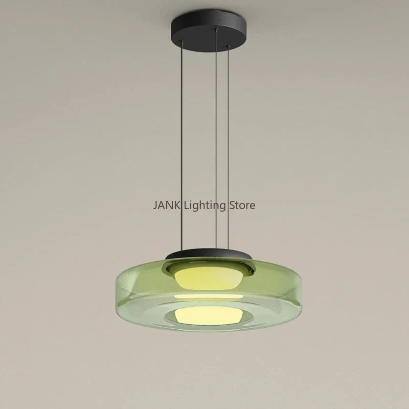 Afralia™ Glass Chandelier LED Pendant Lights Modern Home Decor