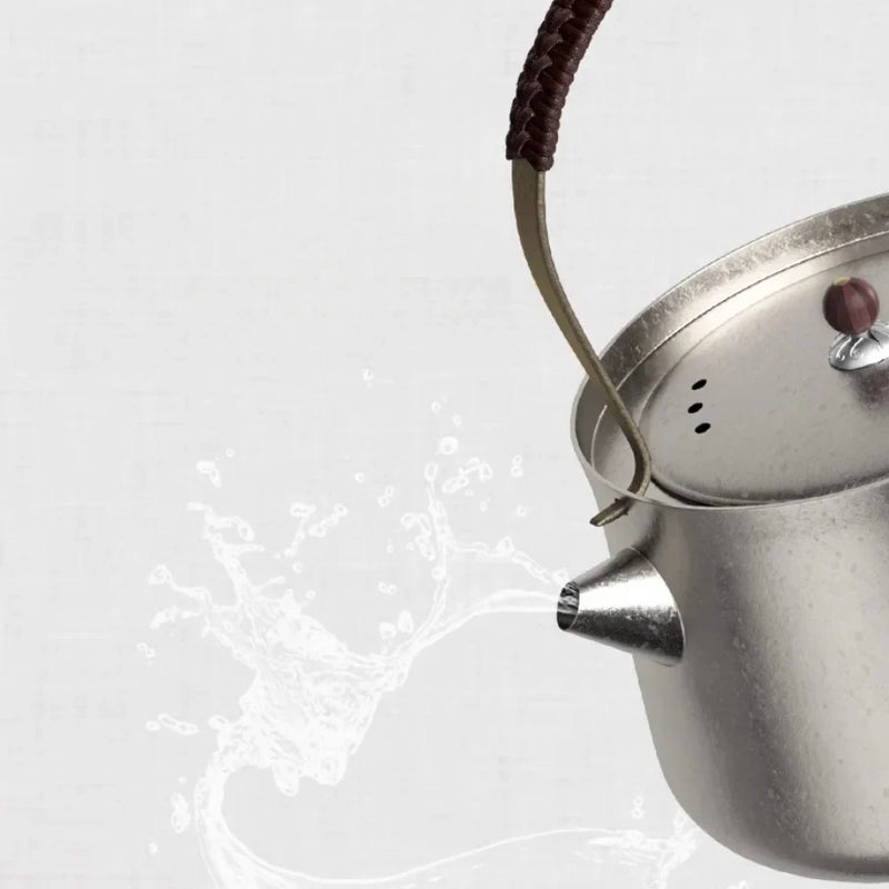 Afralia™ Titanium Tea Kettle: Handmade Chinese Teapot with Anti-Hot Handle