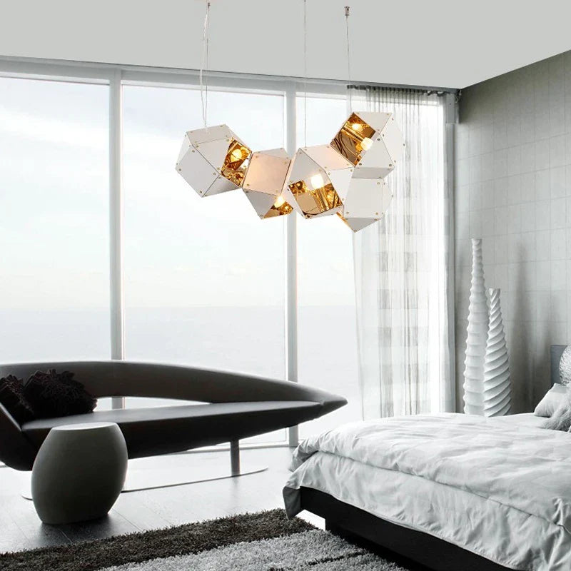 Afralia™ Cube LED Pendant Light: Art Deco Hanging Lamp for All-Match Style