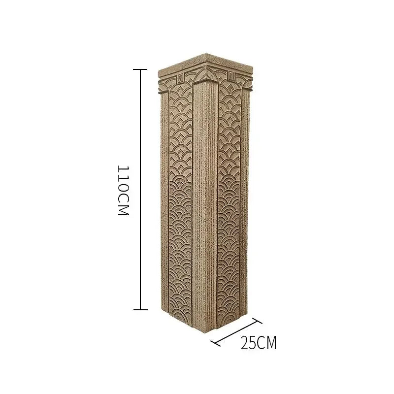 Afralia™ Chinese Antique Coin Stake Display Column for Garden and Living Room Décor