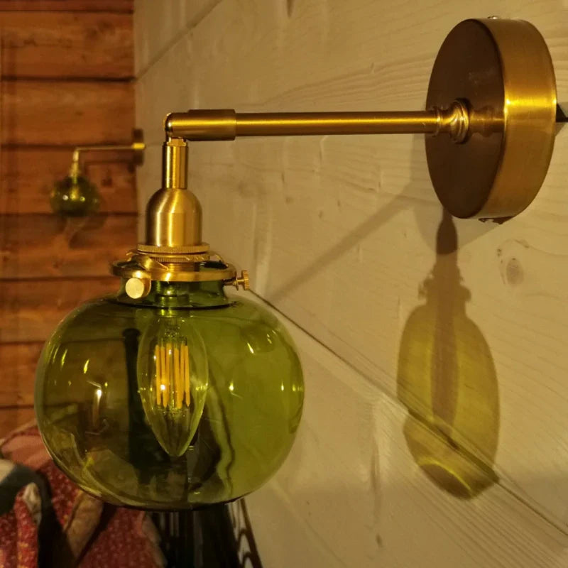 Afralia™ Nordic Glass Wall Lamp for Bedroom, Aisle, and Mirror with Minimalist Design