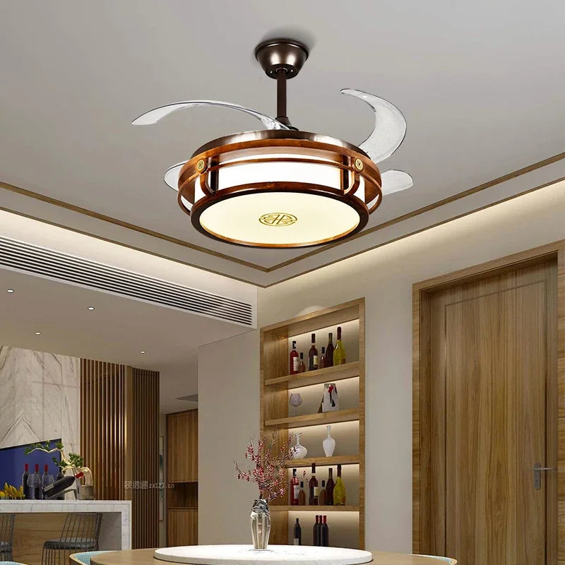 Afralia™ LED Fan Lights with Remote Control, Modern Eco-Friendly Design, Sustainable Metal Body