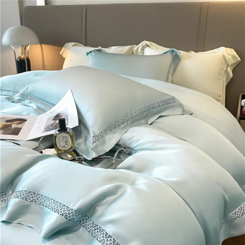 Afralia™ Eucalyptus Fiber Lace Bedding Set for Soft, Silky & Cool Skin-friendly Comfort