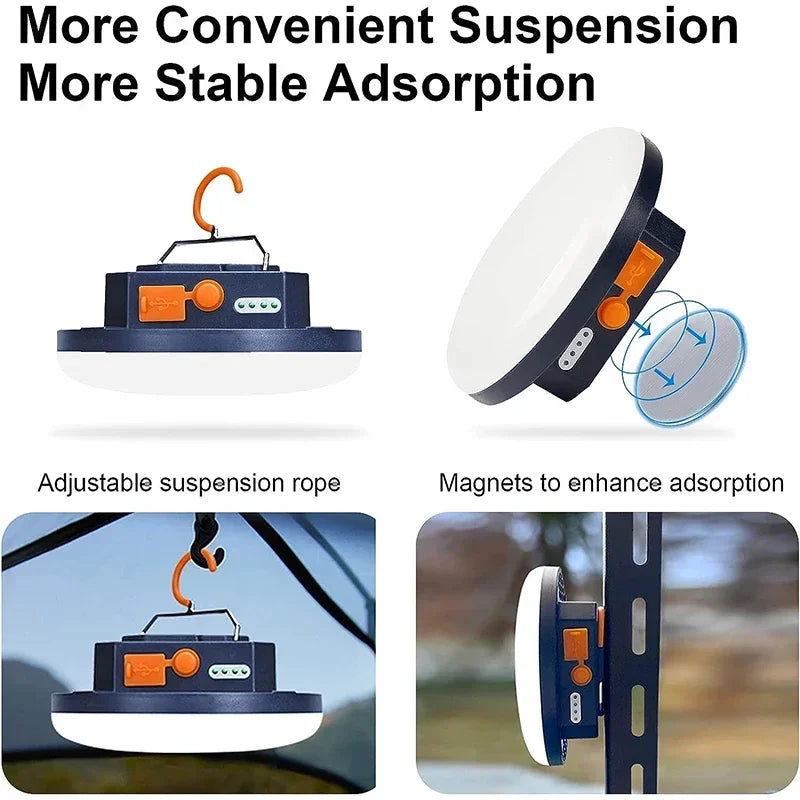 Afralia™ Portable Rechargeable Camping Lantern Night Flashlight