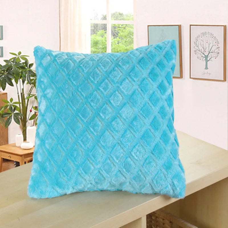 Afralia™ Plush Diamond Pattern Sofa Cushion - Soft Comfort for Adults & Children