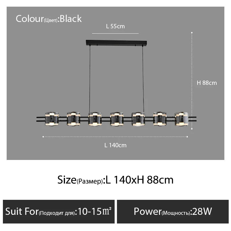 Afralia™ Modern Nordic Glass Round Chandelier with Full Copper Finish