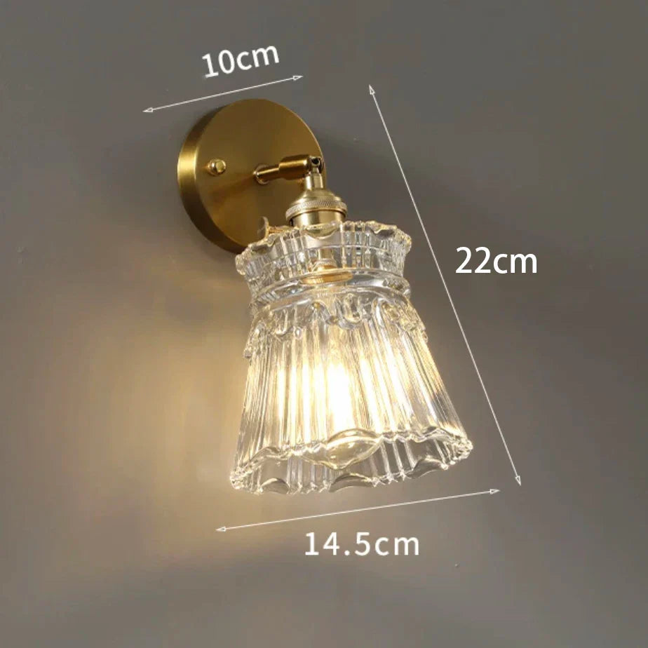 Afralia™ Gray Glass Wall Lamp - Modern Living Room Decor Sconce Light