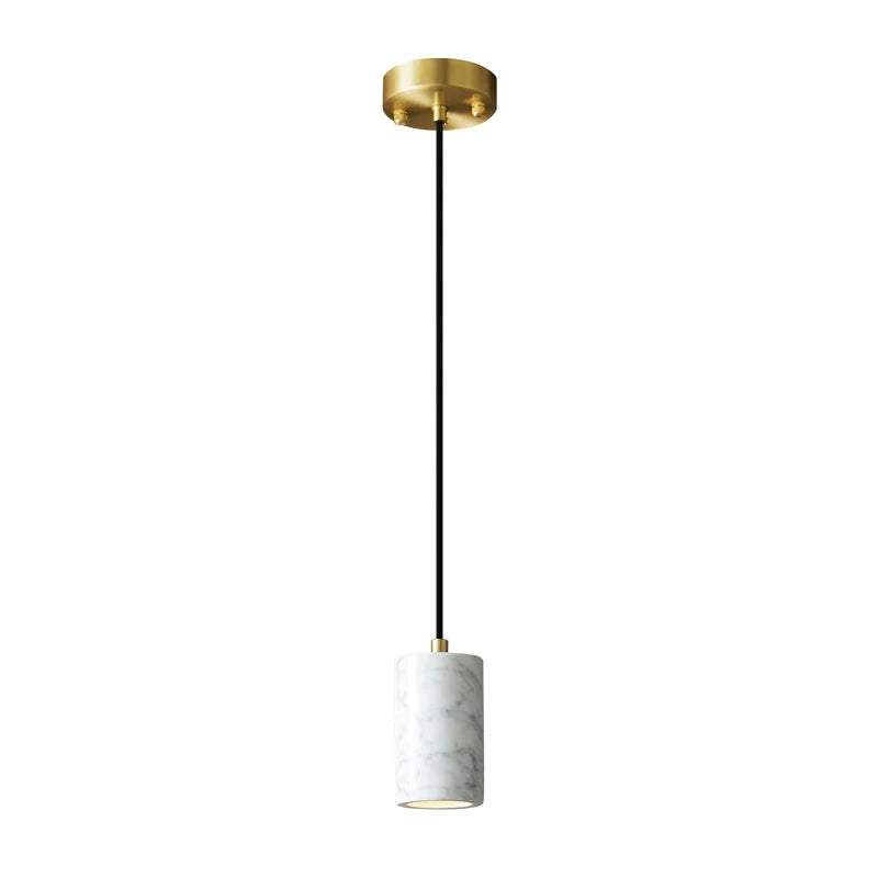 Afralia™ White Green Marble Pendant Light for Dining Room Décor