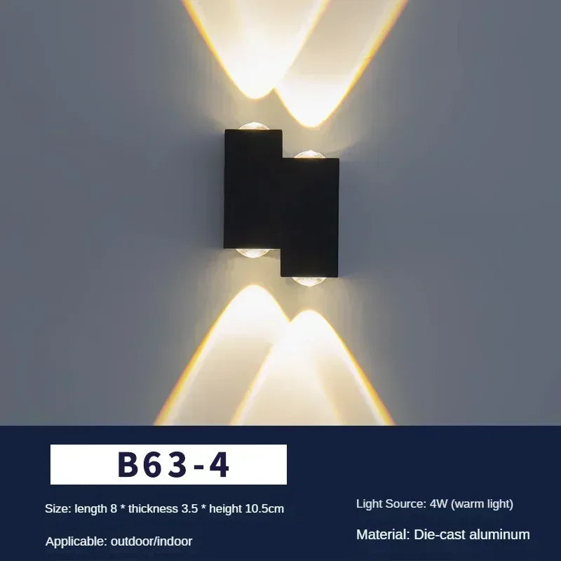 Afralia™ Outdoor Wall Light: Creative Design, High-quality Aluminum for Garden, Porch, Home Lighting